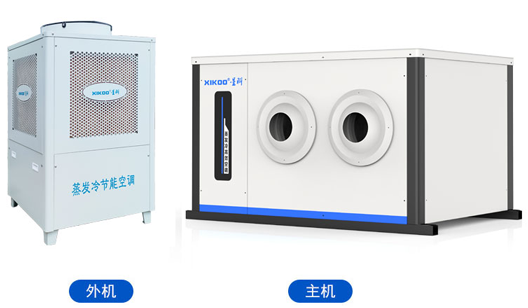 蒸發冷省電空調 - 臥式射流機型