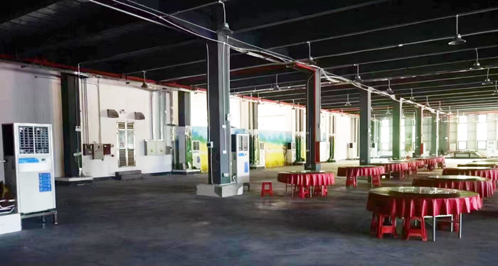 企業公司飯堂食堂整體降溫，安裝蒸發冷省電空調-立式軸流機組
