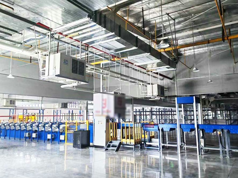 服裝廠制冷降溫，安裝星科蒸發冷省電空調-臥式軸流