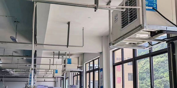 汽配廠房車間降溫裝蒸發(fā)冷省電空調比傳統空調，更環(huán)保省錢省電